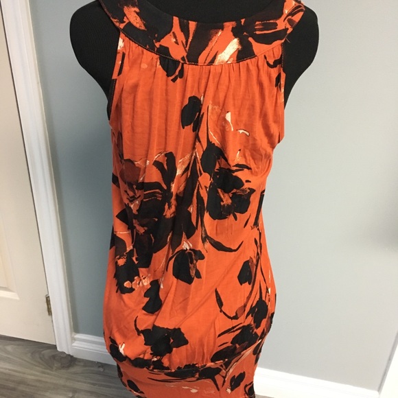 NWT Sleeveless Floral Print Knit Halter Tunic - Picture 6 of 7